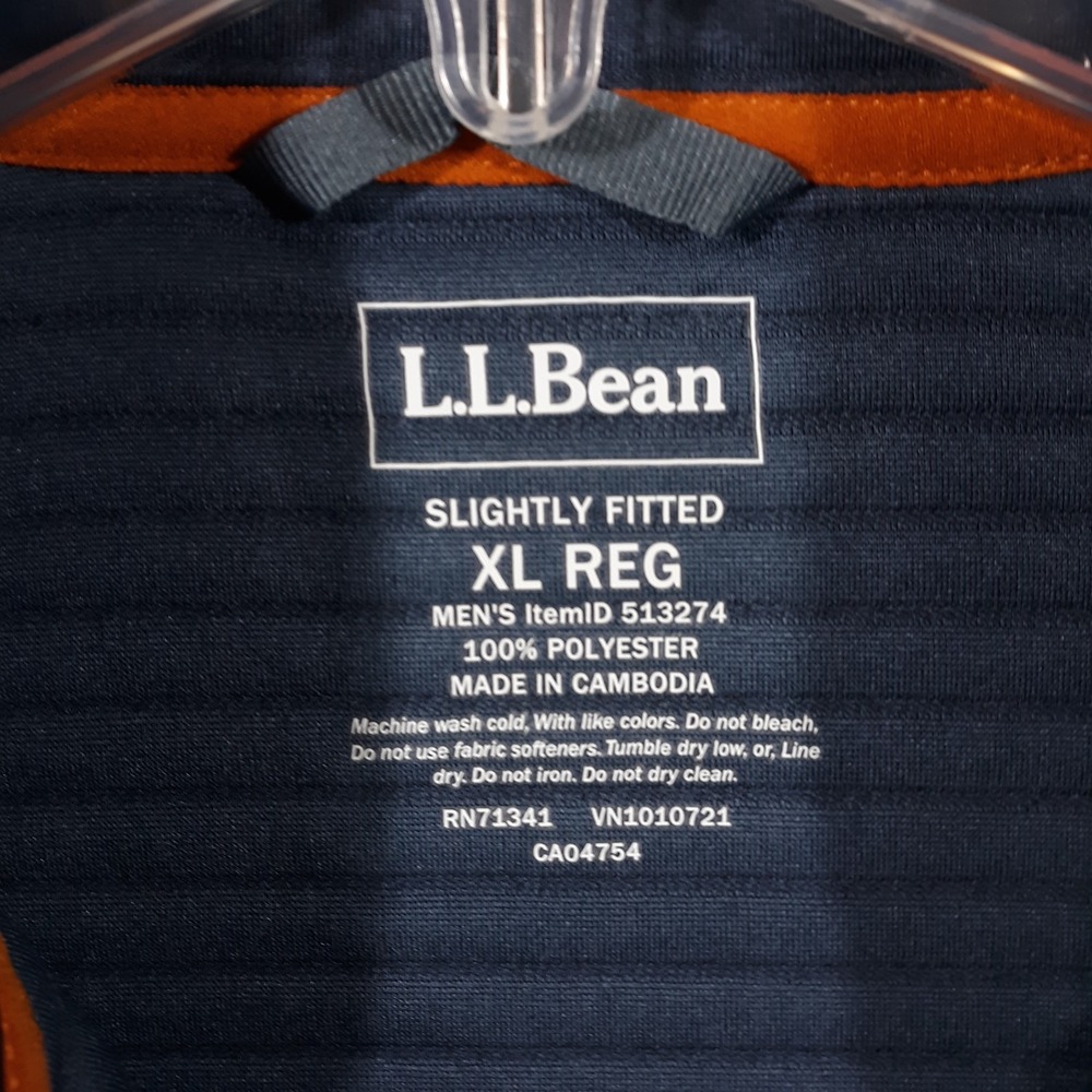 L.L. Bean Vest Mens XL Slightly Fitted Full Zip Blue Outdoor Travel Hiking - Picture 3 of 9